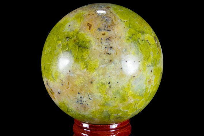 Polished Green Opal Sphere - Madagascar #78772